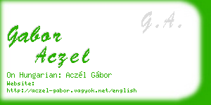 gabor aczel business card